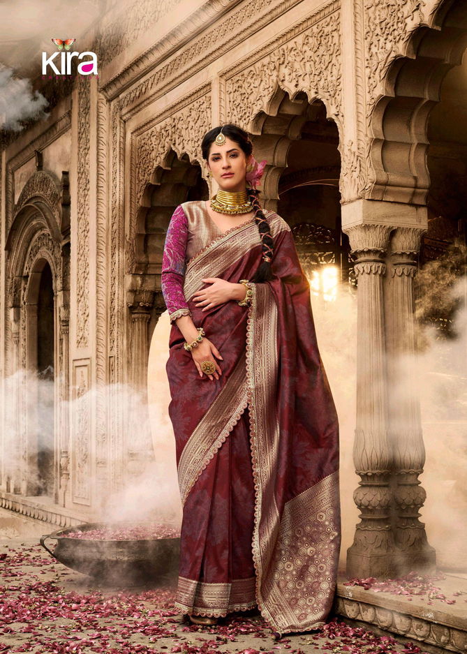 Kalaya Silk By Kira Banarasi Silk Fancy Saree Wholesale In India
