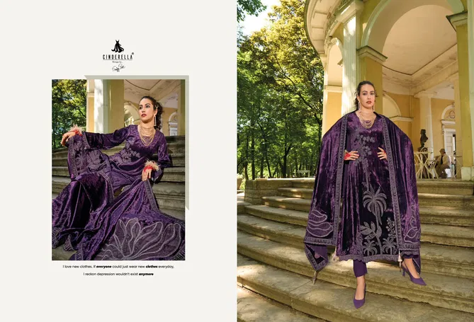 Moscow Story By Cinderella Viscose Velvet Designer Salwar Suit Surat Wholesale Market