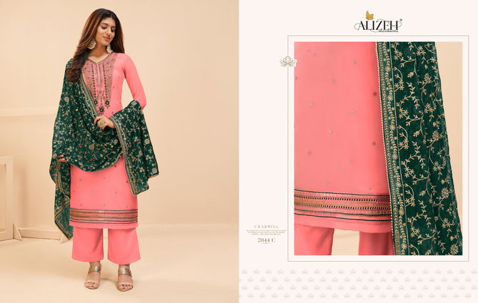 Alizeh Murad 2044 C Georgette Dress Material Supplers In India