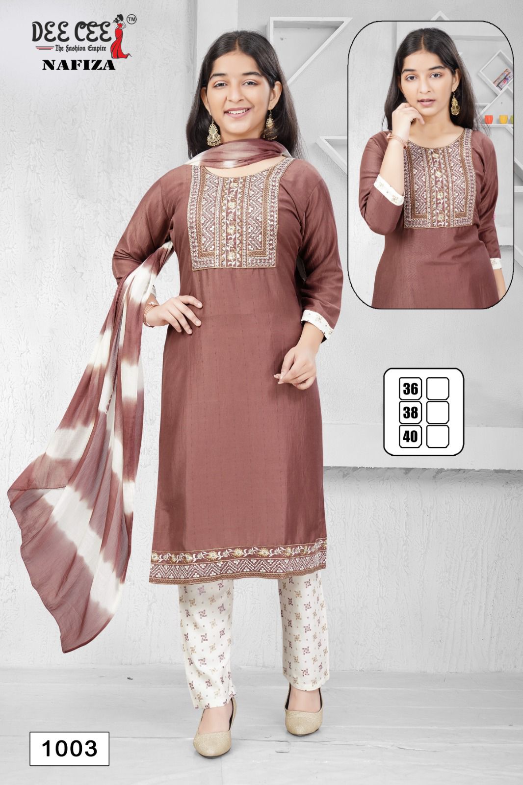 Nafiza By Deecee Kids Girl Wear Kurti With Bottom Dupatta Wholesale Online