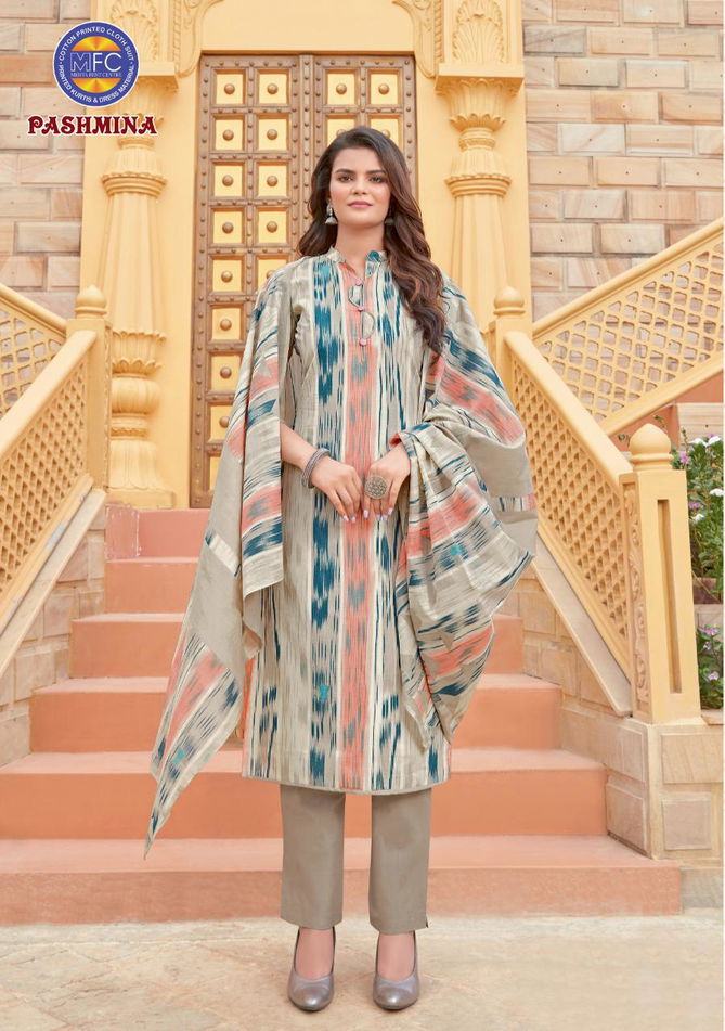 Mfc Pashmina 12 Pure Cotton Regular Casual Wear Printed Dress Material Collection
