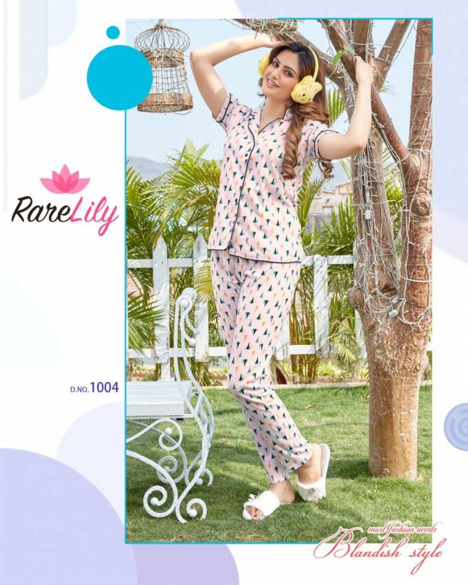 Zil Mil 4 Premium Night Wear Hosiery Pure Cotton Night Suit With Pant Collection
