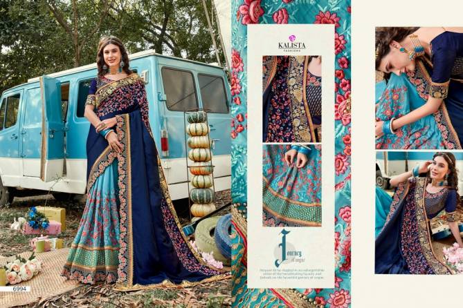 Kalista Khawaab 16 Latest Wedding Wear Embroidery And Stone Worked Silk Sarees Collection