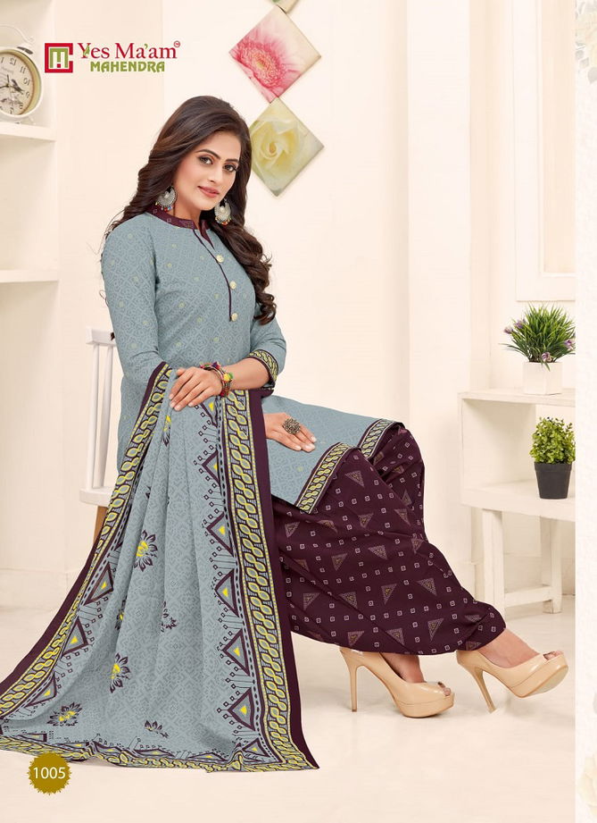 Yes Mam Mahendra Regular Wear Cotton Printed Designer Dress Material Collection
