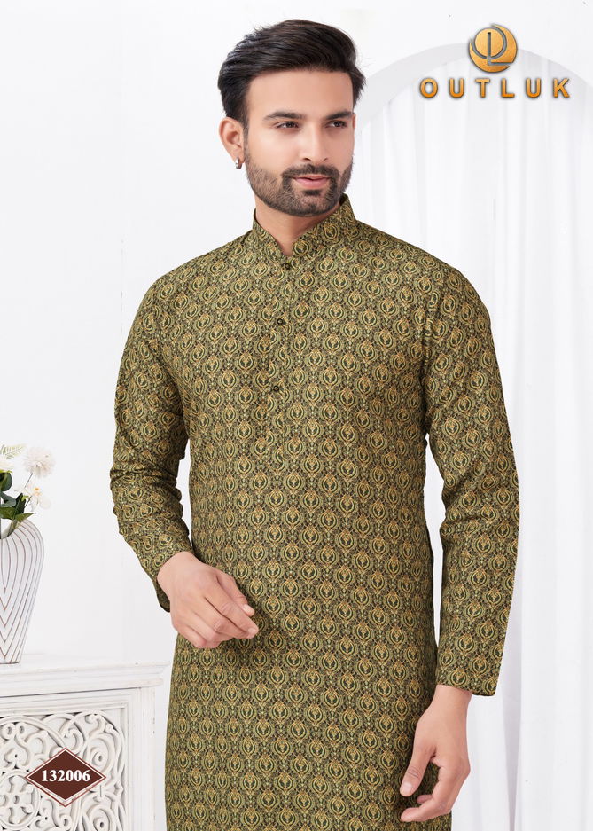 Outluk Wedding Collection Vol 132 Rayon Cotton Mens Kurta Pajama Manufacturers