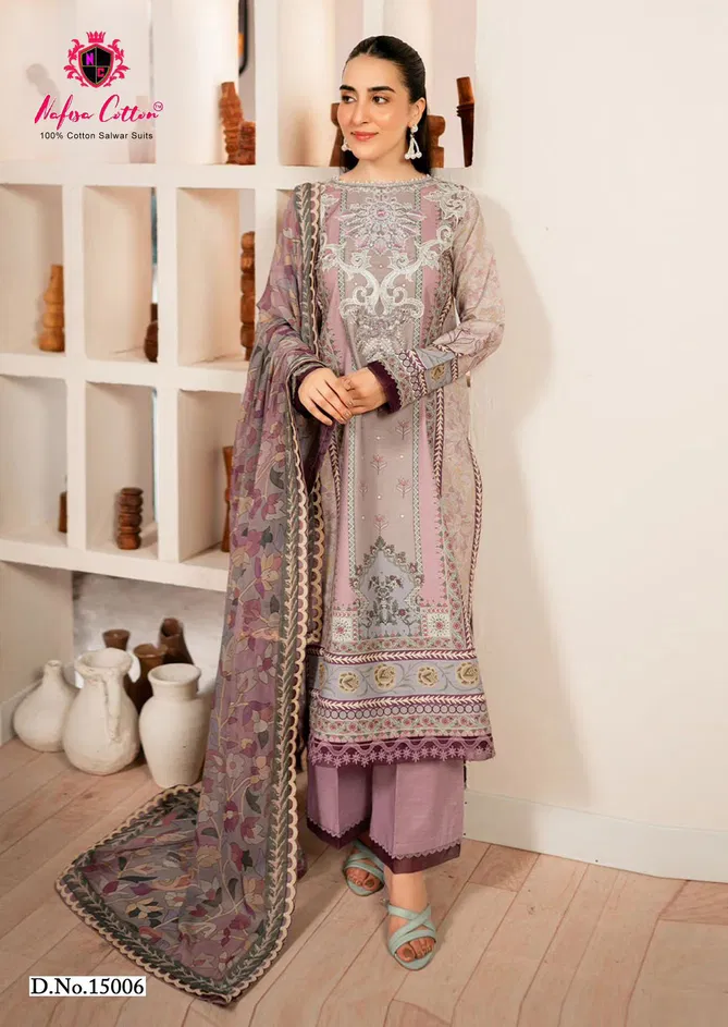 Sahil Vol 15 By Nafisa Karachi Cotton Dress Material Orders In India