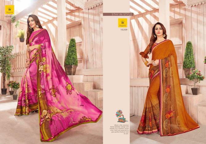 Hirva Symbol Latest Fancy Regular Wear Printed Georgette Sarees Collection 