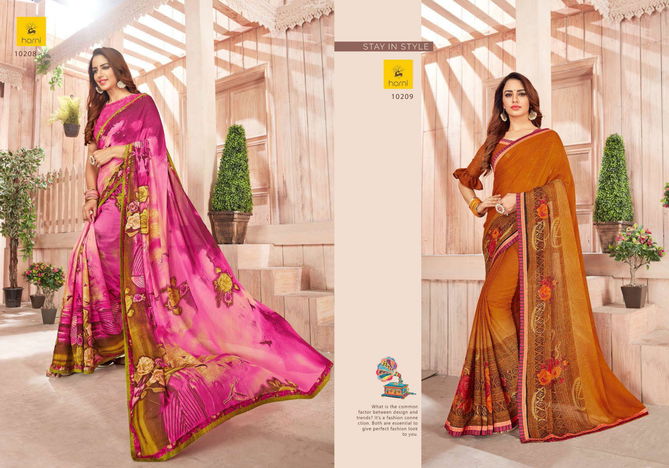 Hirva Symbol Latest Fancy Regular Wear Printed Georgette Sarees Collection 