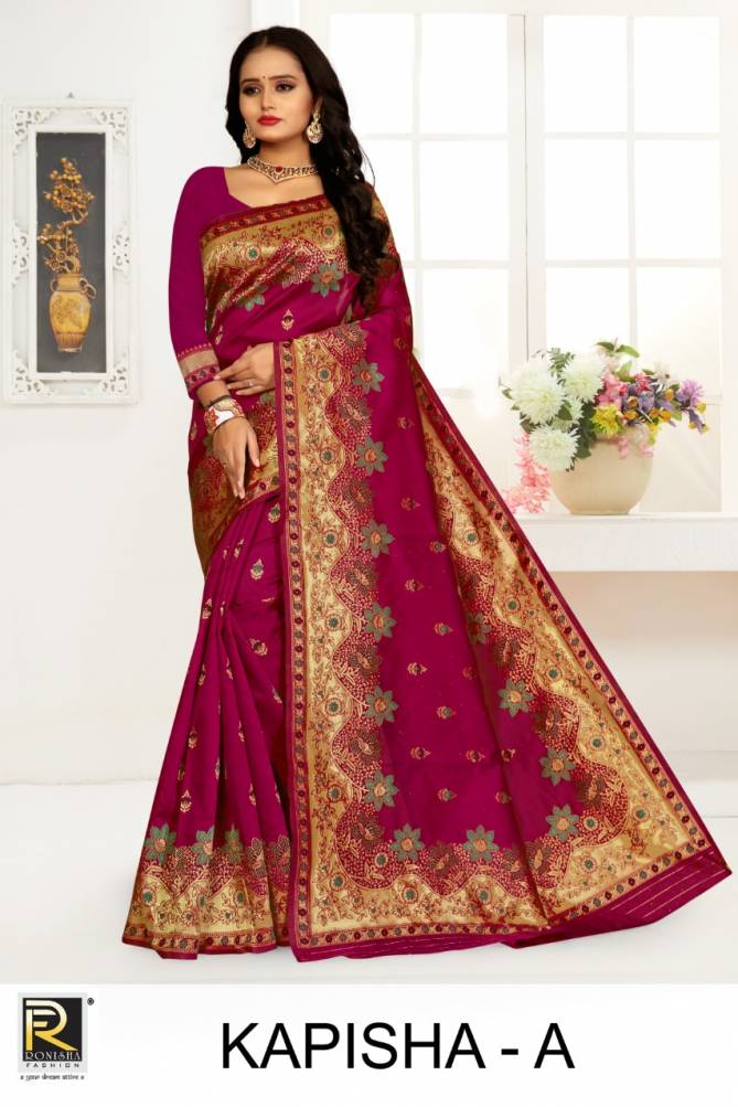 Ronisha Kapisha Latest Designer Premium Silk Fancy Casual Wear Saree Collection
