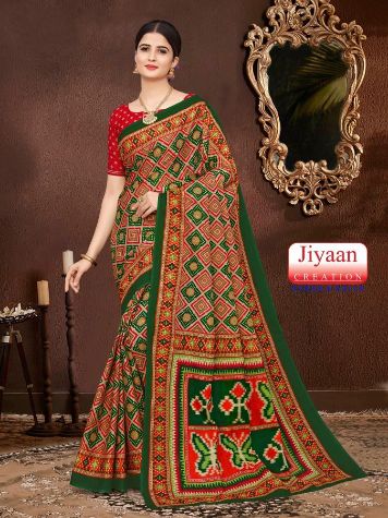 Jiyaan Priyanshi  Cotton Printed Designer Casual Daily Wear Saree Collection