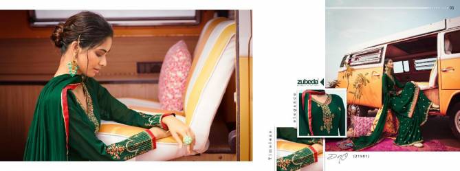 ZUBEDA DREAM ATTIRE Latest fancy Wedding Wear Heavy Embroidery Work Real Georgette salwar suit Collection