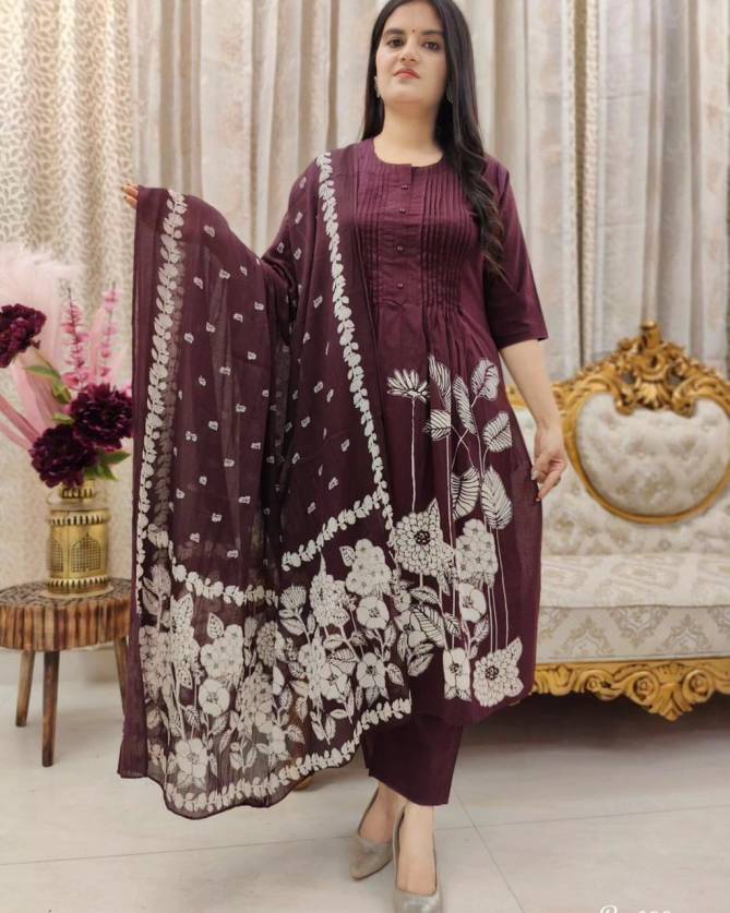 Vt Designer Pure Cotton Kurti With Bottom Dupatta Wholesale Price In Surat