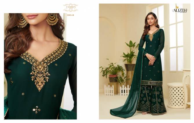 Alizeh Zaida 4 Latest Fancy Festive Wear Heavy Georgette Designer Salwar Suits Collection
