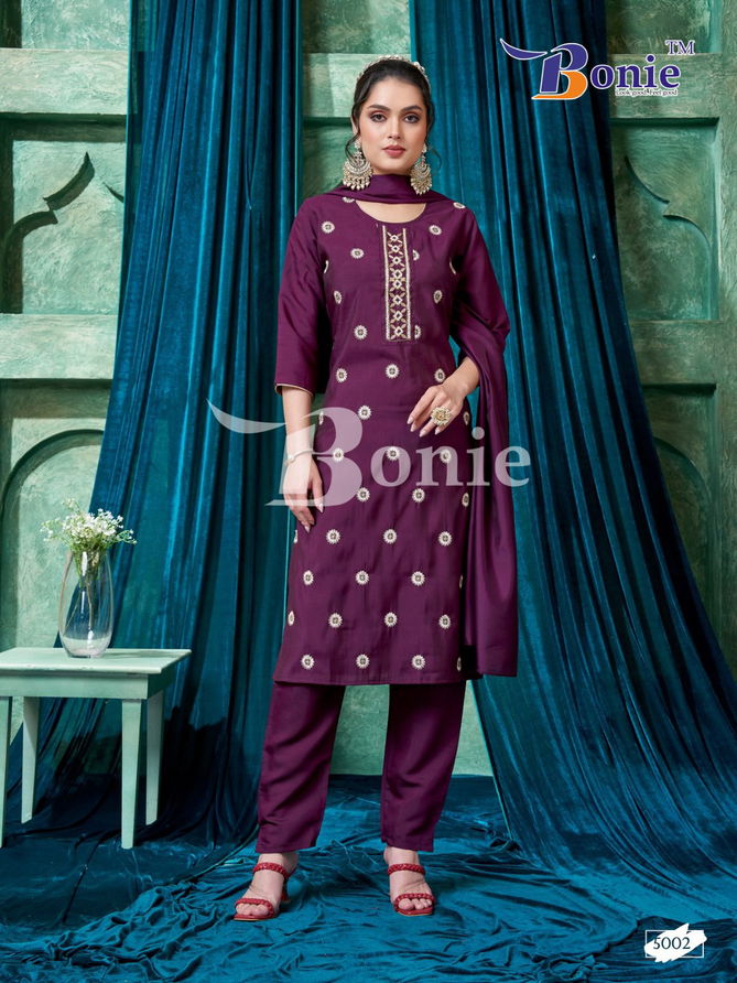 Flora 5 By Bonie Silk Kurti Bottom With Dupatta Catalog