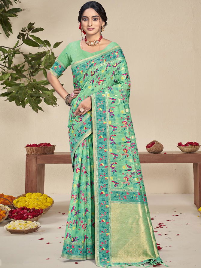 Swarnprabha By Bunawat Cotton Silk Designer Wedding Saree Suppliers In India
