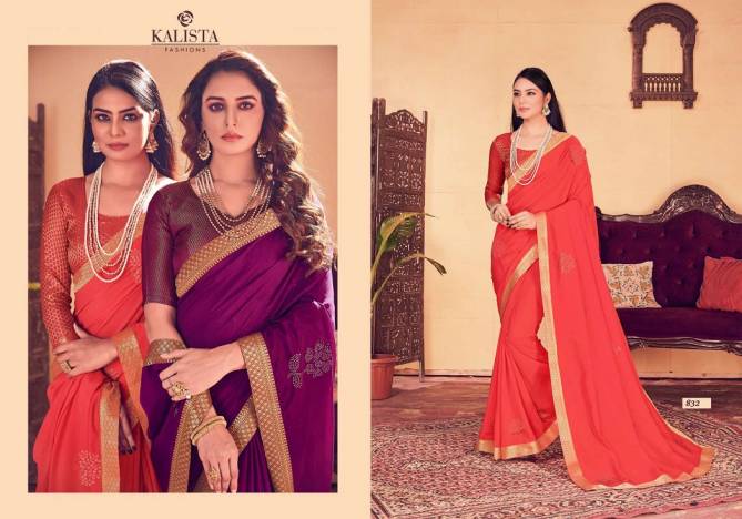 Kalista Kalki Latest Fancy Festive Wear Designer Vichitra Silk Sarees Collection
