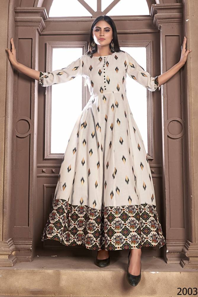 Latest Designer Printed Gown Style Long Kurtis Collection 