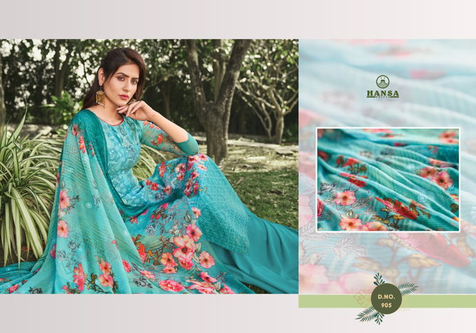 HANSA VANSHIKA Latest fancy Festive Wear Georgette Digital Print With Work Heavy Salwar Suit Collection