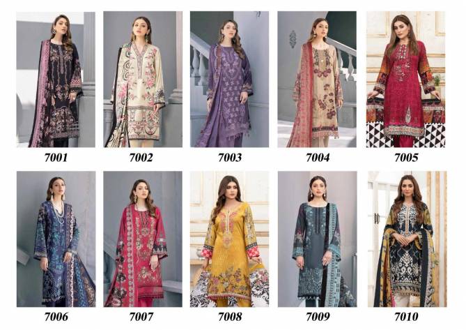 Iris Vol - 7 Latest Printed Casual Wear Pure Cotton Karachi Dress Material Collection