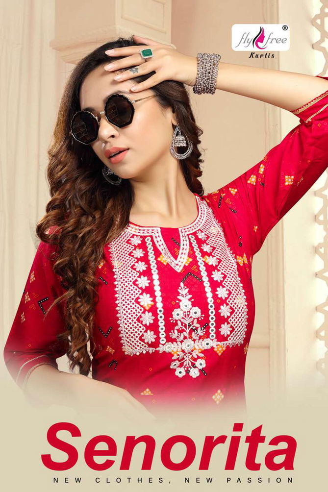 Fly Free Senorita Fancy Designer Ethnic Wear Anarkali Long Kurti Collection