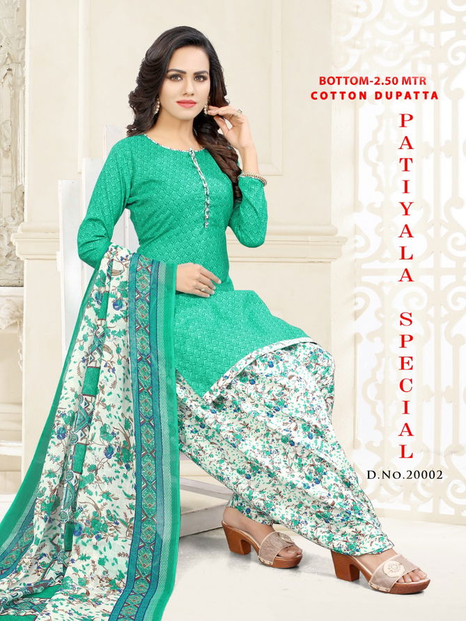 Vandana Patiyala Special 2 Latest Regular Wear Printed Cotton Ready Made Salwar Suit Collection 