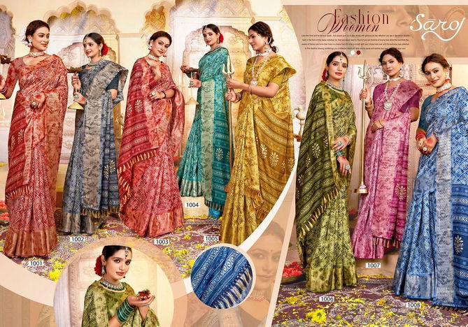 Golden Screen Vol 11 By Saroj 1001 To 1008 Jacquard Designer Sarees Wholesale Price In Surat
