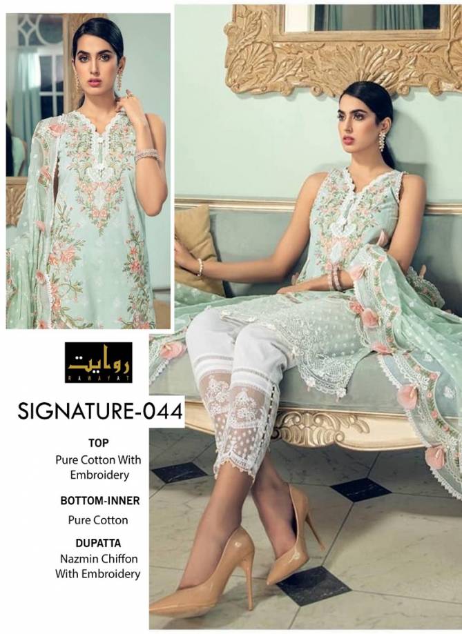 Rawayat Signature 044 And 048 Latest Fancy Designer Casual Regular Wear Printed  Pure Cotton Pakistani Salwar Suits Collection
