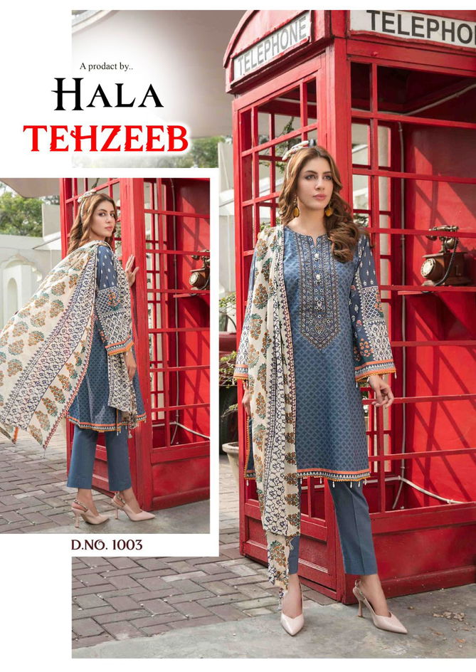 Tehzeeb By Hala Cambric Cotton Pakistani Dress Material Catalog