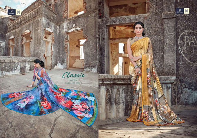 Hirva Digi Duniya Georgette Printed Casual Wear Designer Saree Collection
