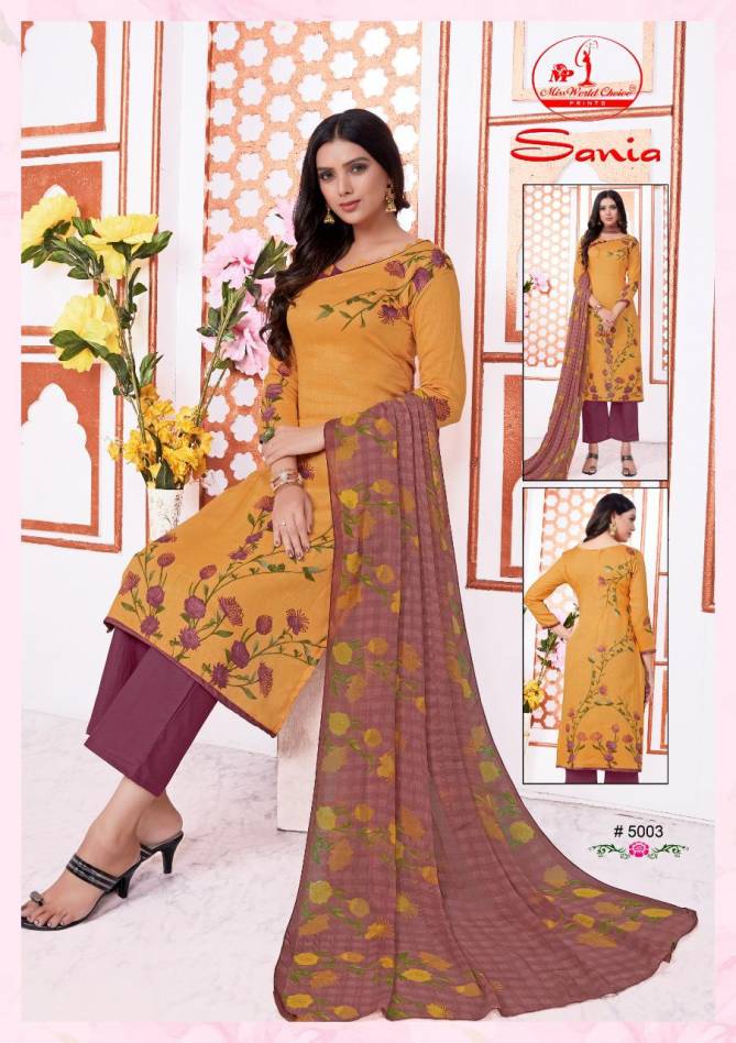 Miss World Choice Sania 5 Latest Fancy Regular Wear Printed Cotton Collection