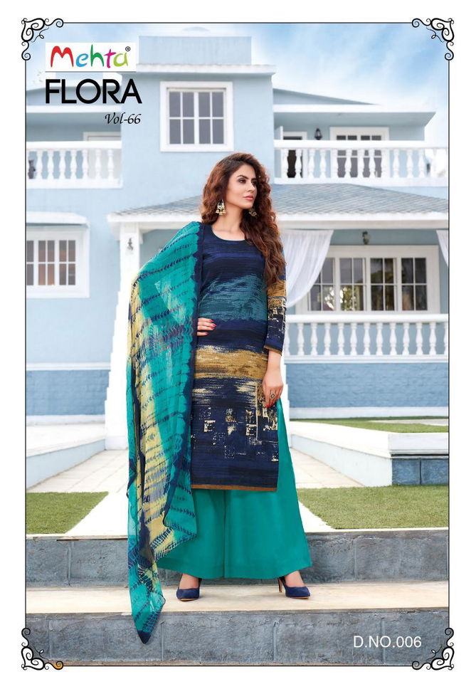 Mehta Flora 66 Latest fancy Regular Casual Wear Pure Cotton Printed Cotton Dress Material Collection
