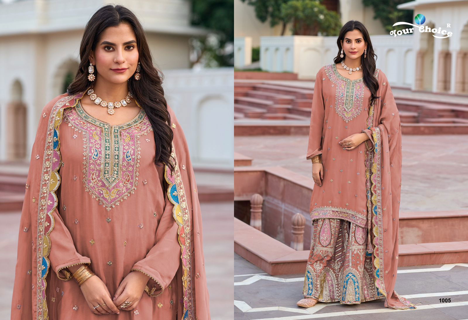 Zeenat By Your Choice Chinon Readymade Suits Wholesale Shop In Surat