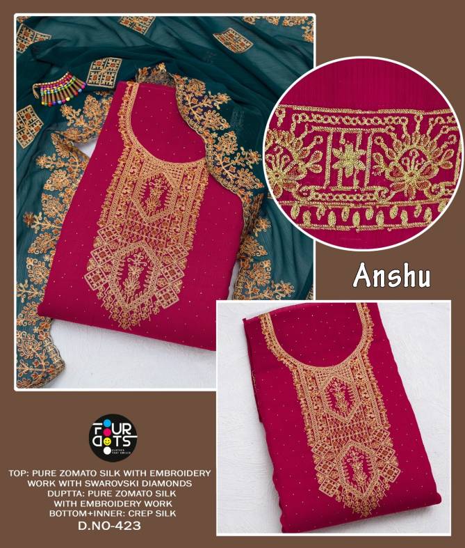 Anshu 421 To 424 Non Catalog Dress Material Suppliers In India
