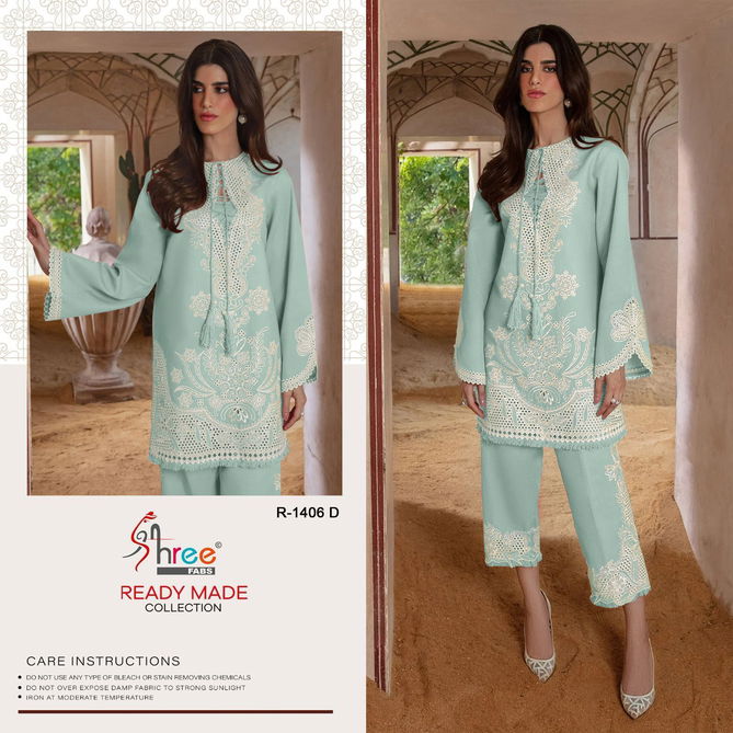 R 1406 By Shree Cambric Cotton Pakistani Top With Bottom Orders In India