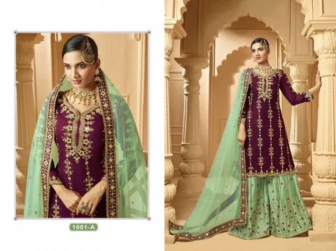 Zeeya 1001 Colors Exclusive Heavy Faux Georgette With Heavy Embroidery And Mirror Work Designer Salwar Suits Collection