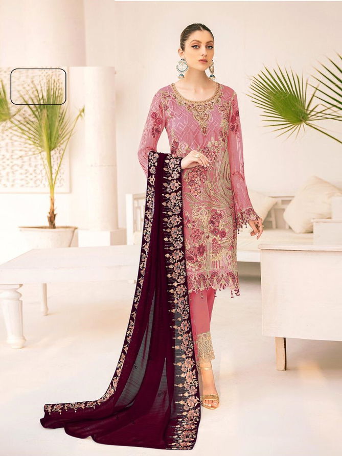 Kb Super Hit 524 Designer Georgette Festive Wear Pakistani Salwar Kameez Collection
