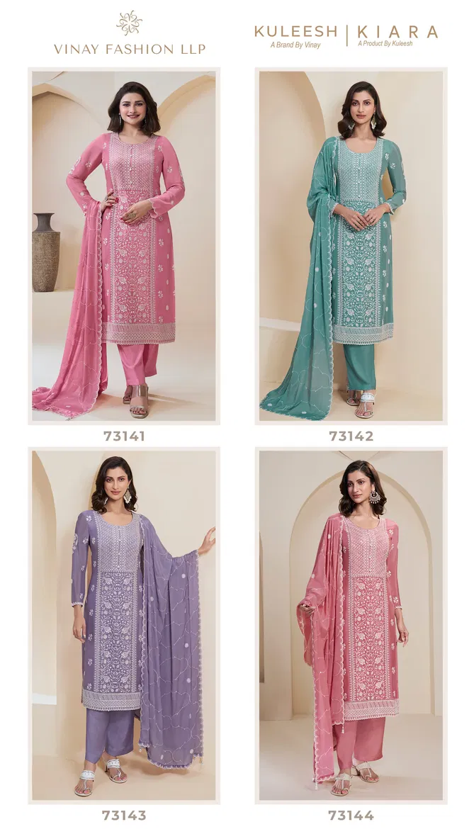 Kiara By Vinay Kuleesh Chinon Designer Salwar Suits Suppliers In India