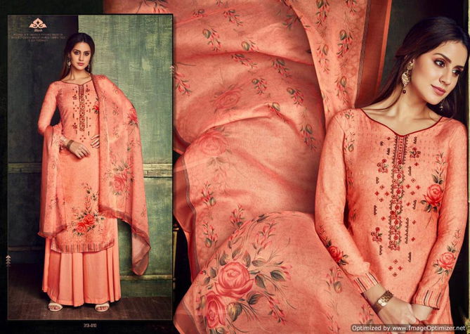 Blush By Belliza Pure Pashmina Printed Dress Material Wholesalers In Delhi