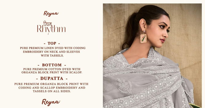 Rhythm By Reyna Linen Embroidery Dress Material Wholesale Shop In Surat