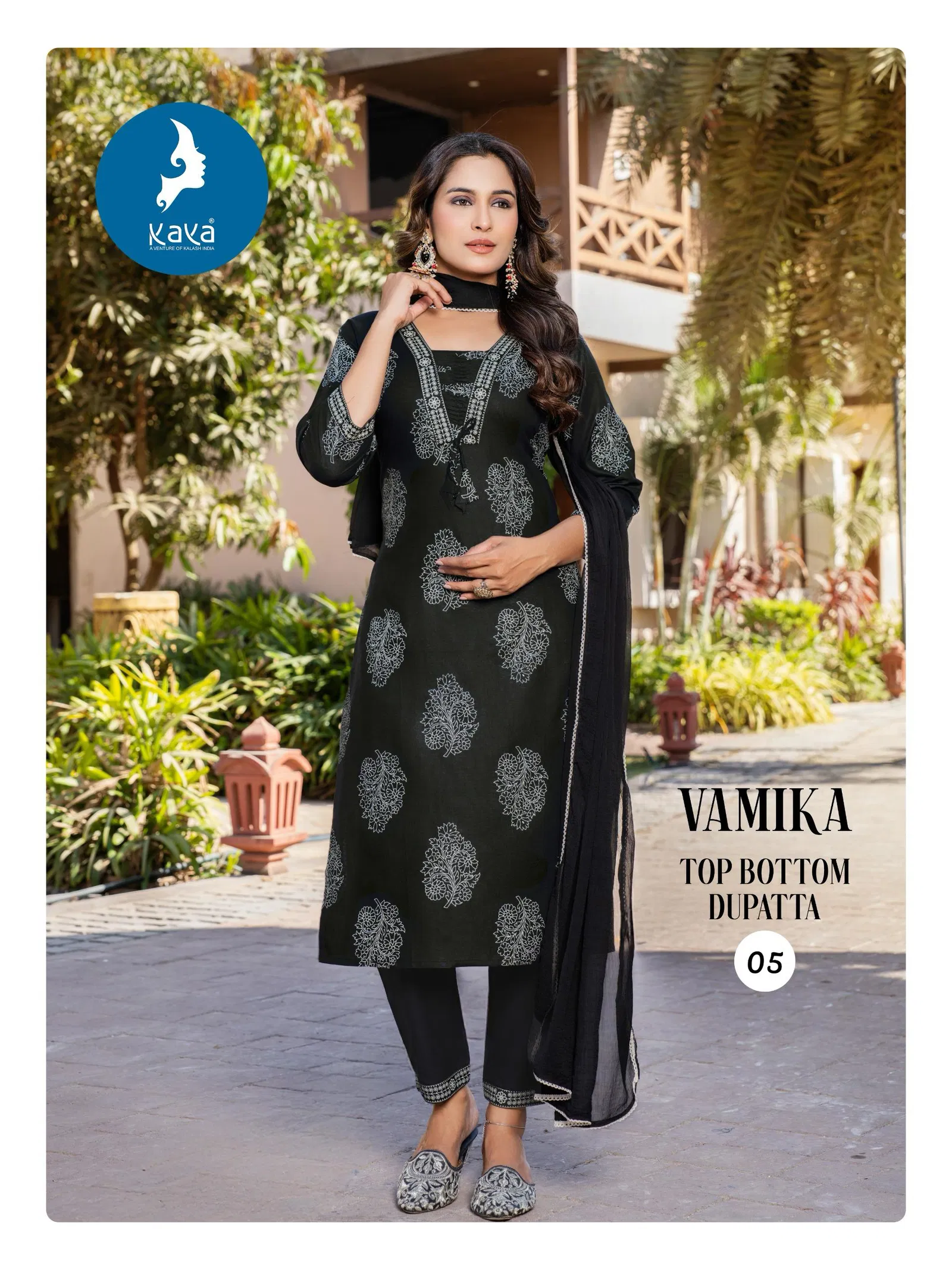 Vamika By Kaya Rayon Printed Kurti With Bottom Dupatta Orders In India