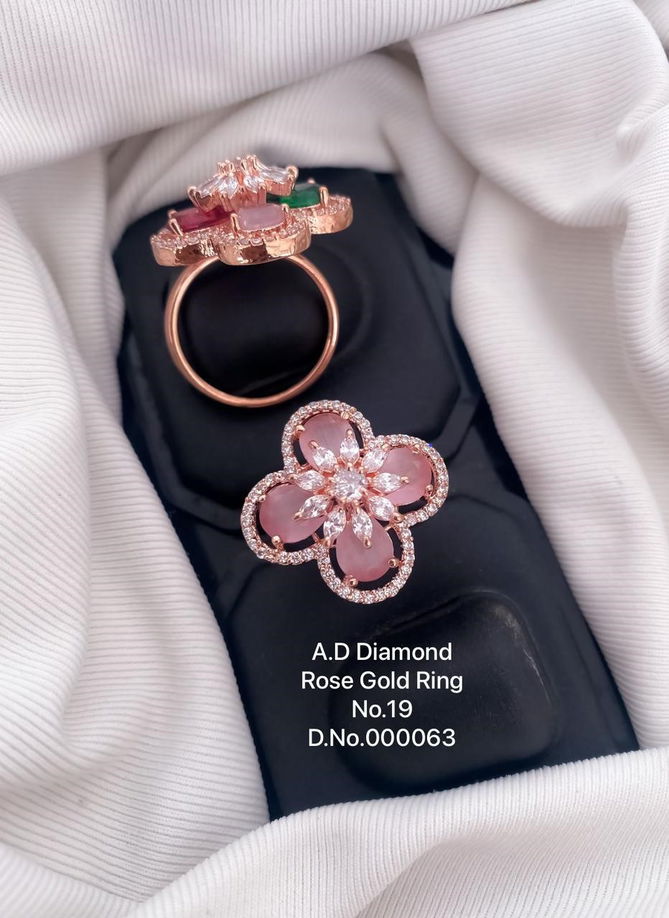 AD Rose Gold Ring  Exporters in India