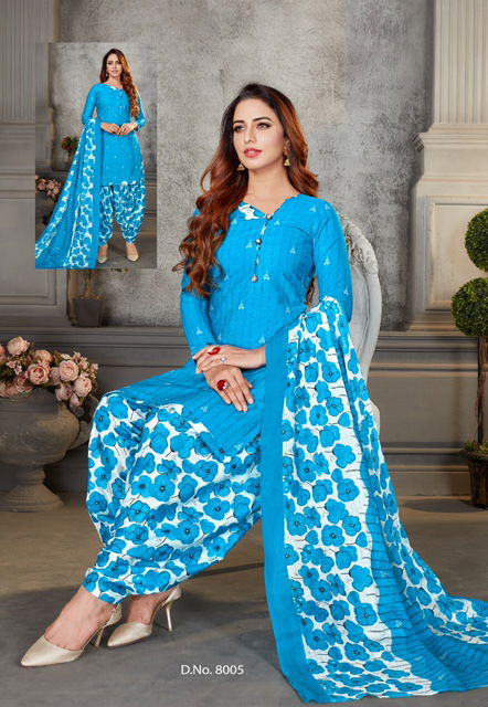 SC laadki Vol-8 Latest Fancy Designer Casual Regular Wear Cotton Printed Dress Material Collection