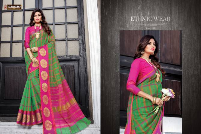 Sangam Swarnamukhi Fancy Latest Designer Festive Wear Cotton Printed Sarees Collection
