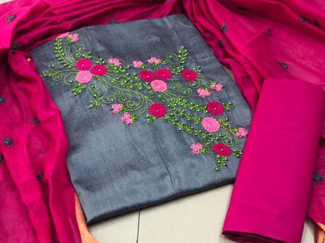 Gng B 2 Fancy Casual Wear Handwork Top With cahnderi With Work Dupatta Dress Material Collection