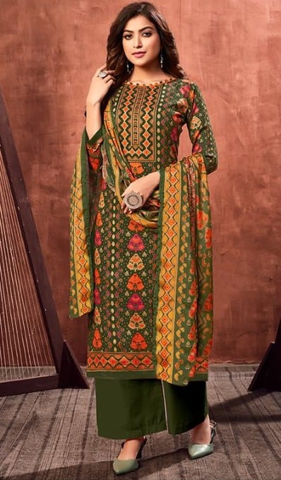 Anita Bandhej Fancy Regular Wear Digital Printed Designer Pure cambric cotton Dress Material Collection
