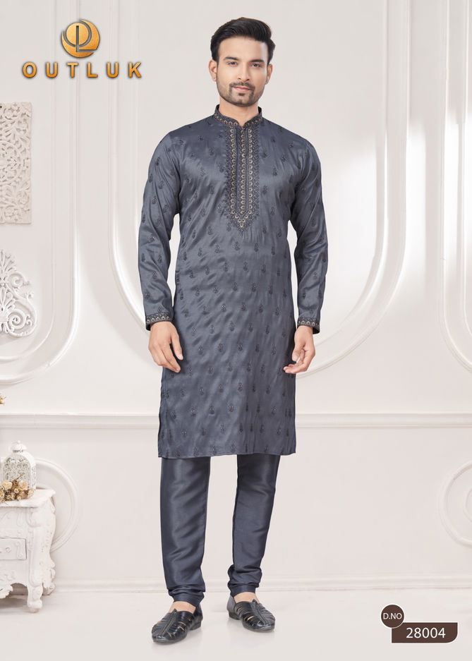 Outluk Wedding Collection Vol 28 Silk Mens Wholesale Kurta Pajama Manufacturers