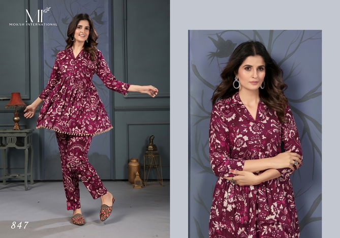 Co-ord Set Lotus Vol 1 By Moksh Riyon Western Suppliers In India