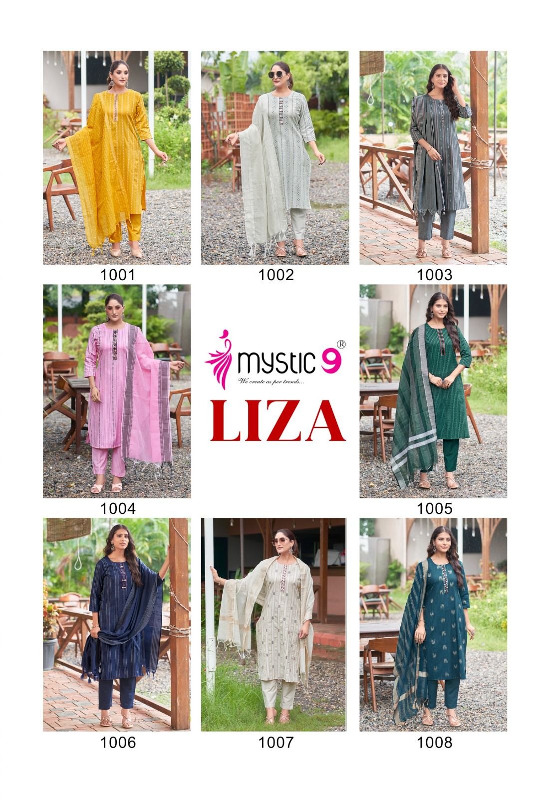 Liza Vol 1 By Mystic 9 Cotton Handloom Kurti With Bottom Dupatta Exporters In India