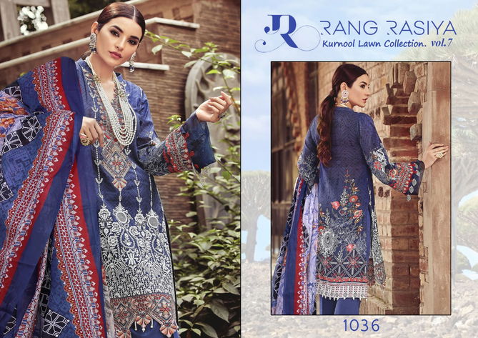 Rang Rasiya Kurnool Lawn Collection 7 Latest Fancy Festive Wear Pure Lawn Print Pakistani Salwar Suits Collection
