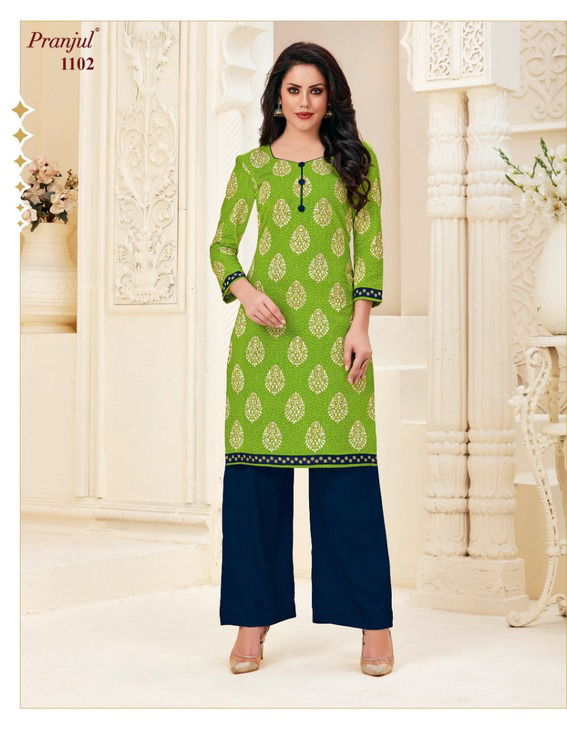 Pranjul Pari Vol 1 Latest Pure Cotton Classy Printed Kurti Collection 